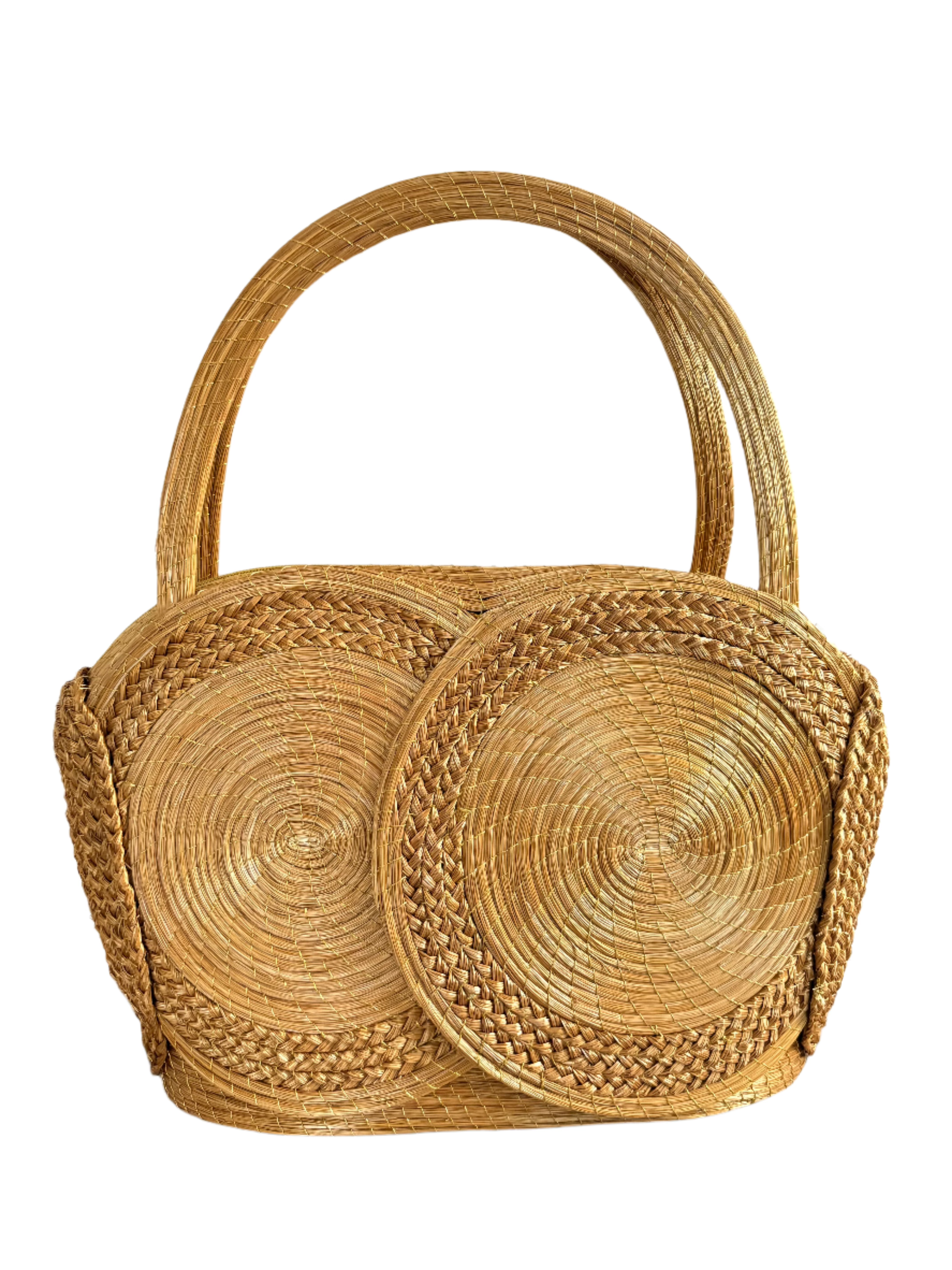 Raiz do Sol Bag — Large Handmade Capim Dourado Tote with Braided Detail