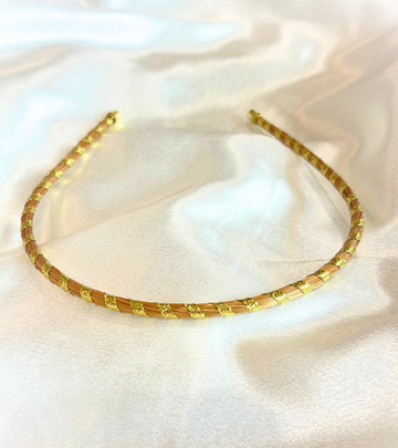 Hand‑woven Brazilian Golden Grass (Capim Dourado) Headband - Lightweight Artisan Accessory