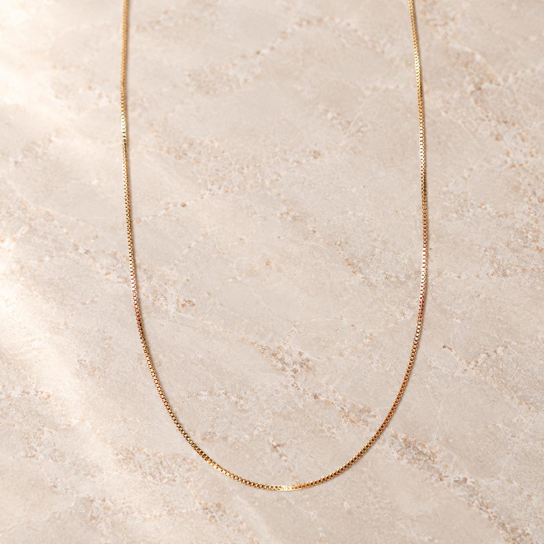 18K gold-plated snake chain necklace with adjustable extender, 15.75-inch length