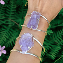 Amethyst Cuff Bracelet – Silver