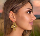 Beatriz Golden Grass Earrings — Handwoven Bestseller with 18K Gold Plated Accents