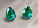 Green Paraiba Tourmaline Earrings with Black Rhodium Plating