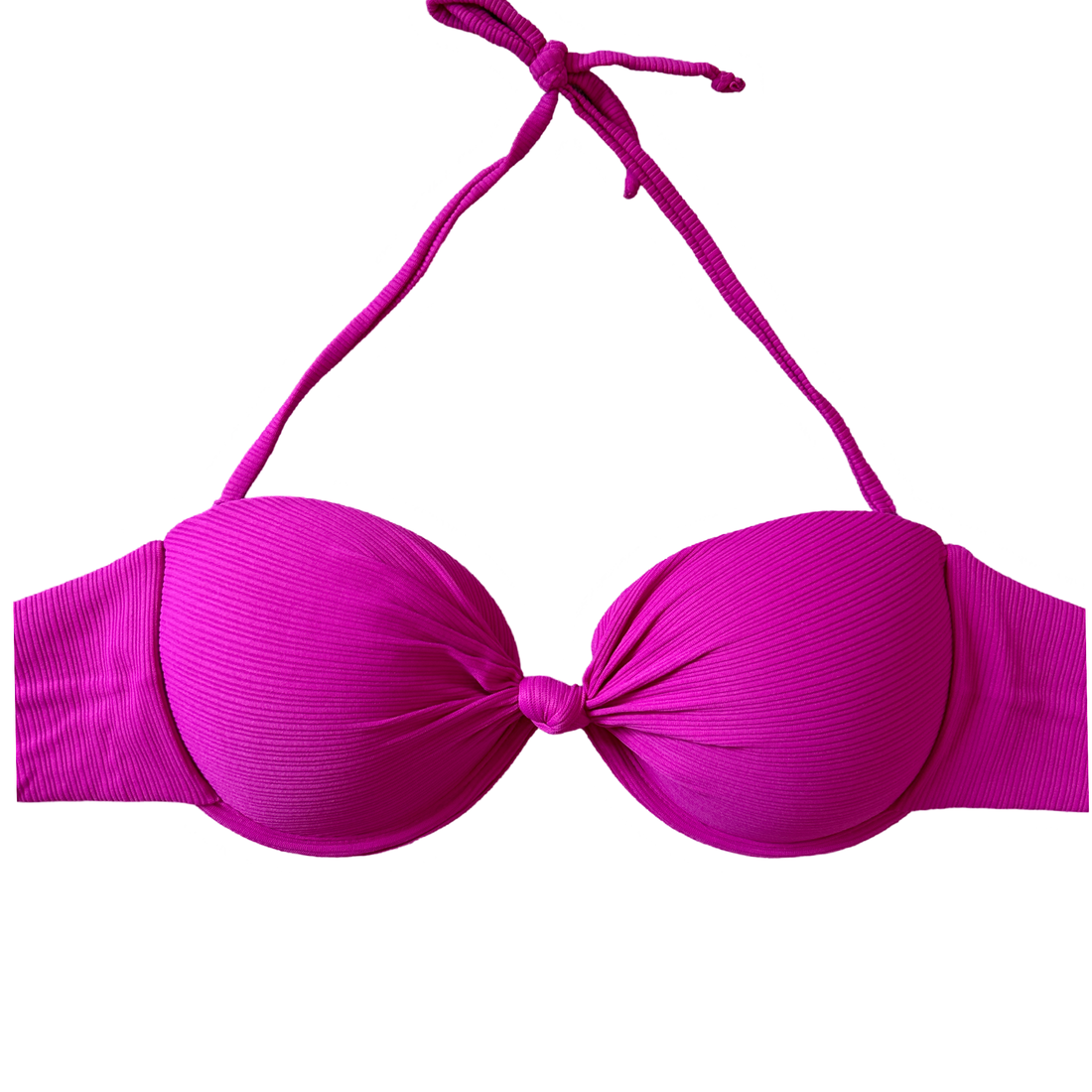 Magenta Strapless Bikini Set