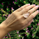 Rose Quartz Facet Ring