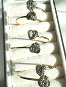 Heart-Shaped Pyrite Stone Bangle Bracelet — Genuine Natural Gemstone with 18K Gold Plated