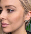 Heart-Shaped Pyrite Stud Earrings — Genuine Natural Stones with 18K Gold Plated Posts