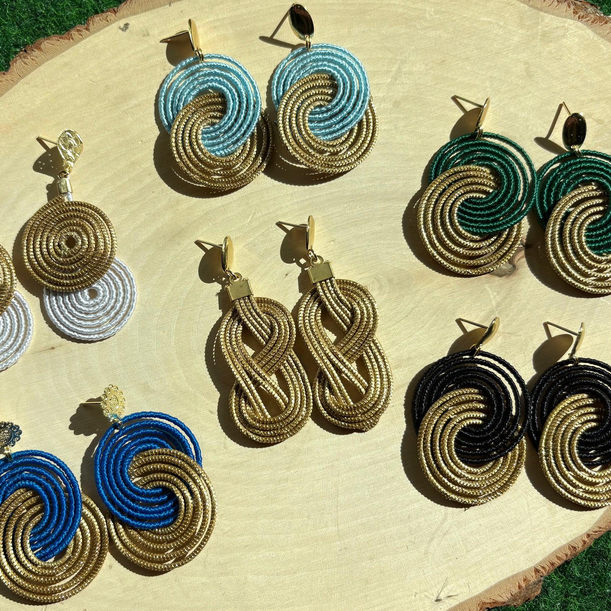 Limited Edition Summer Vibes Golden Grass Earrings — Handmade, Lightweight & Colorful