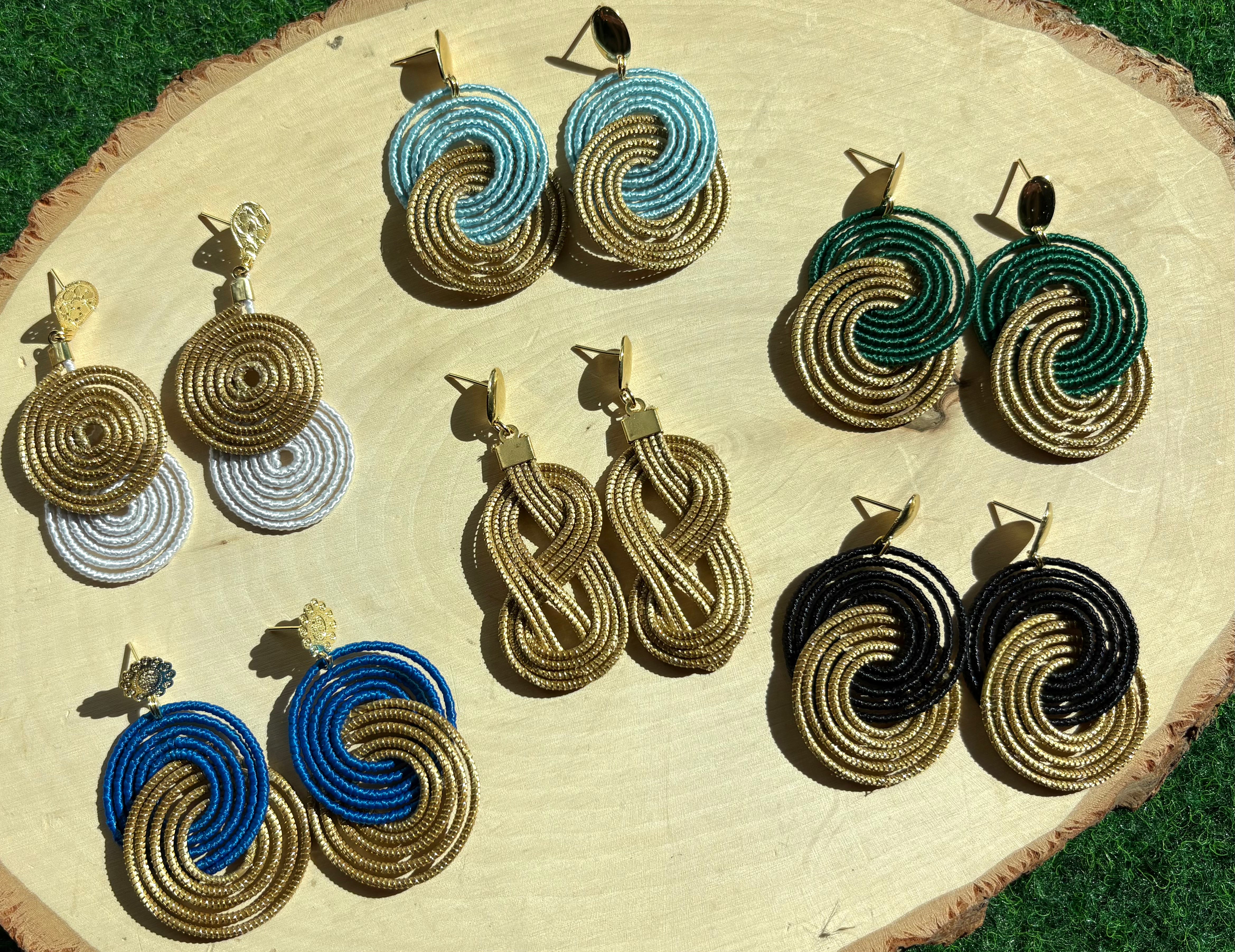 Limited Edition Summer Vibes Golden Grass Earrings — Handmade, Lightweight & Colorful