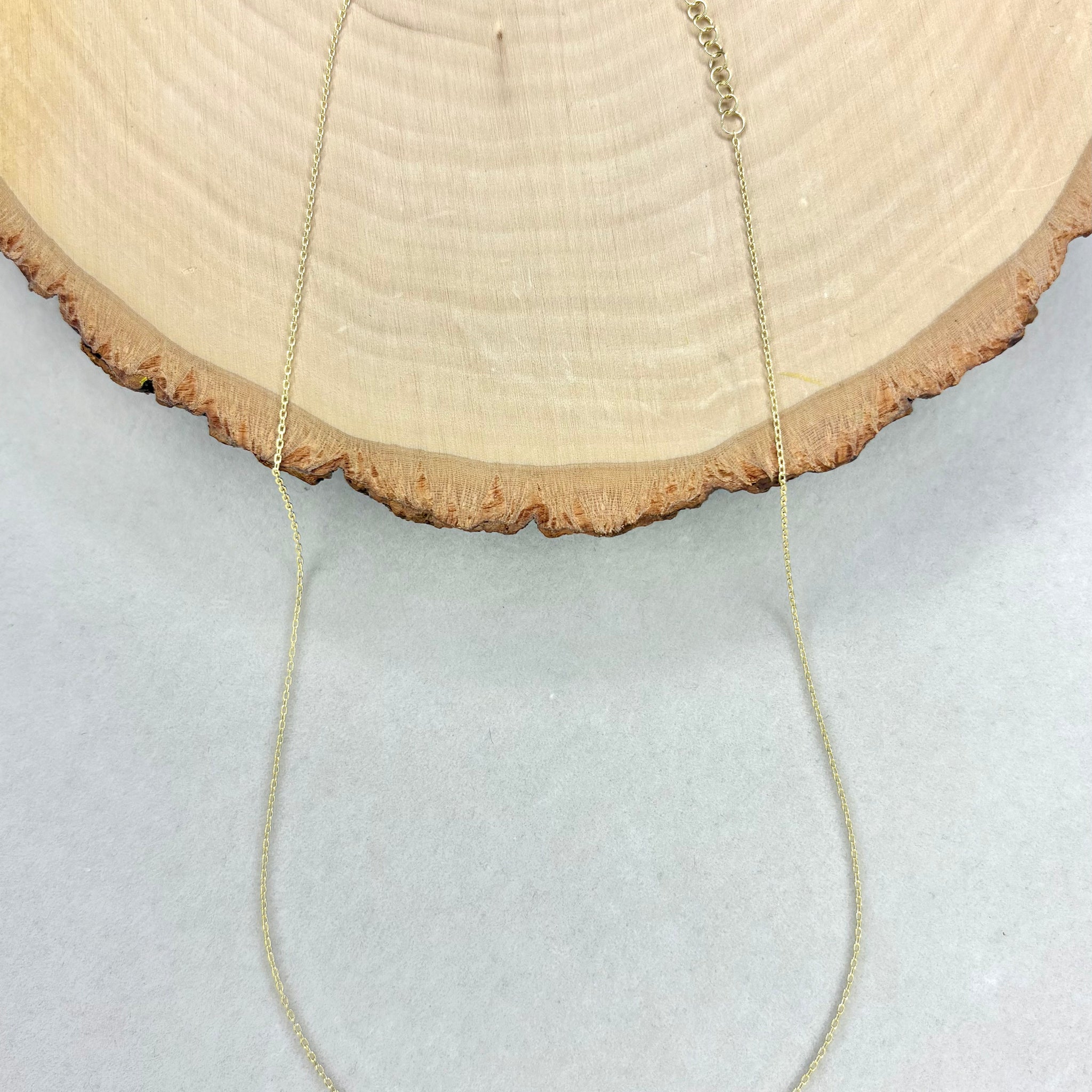 Cable Chain 1mm – 925 Sterling Silver Plated in 18K Gold – Elegant & Delicate