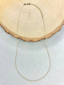 Cable Chain 1mm – 925 Sterling Silver Plated in 18K Gold – Elegant & Delicate