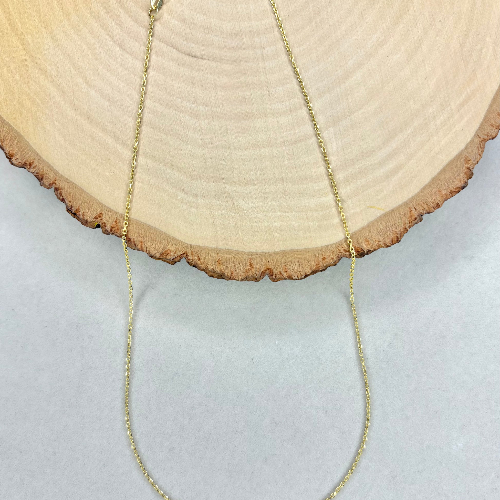 Cable Chain 1.4mm – 925 Sterling Silver Plated in 18K Gold