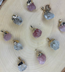 Raw Quartz Pendant — 18K Gold Plated Top, Natural & Unique Gemstone Necklace