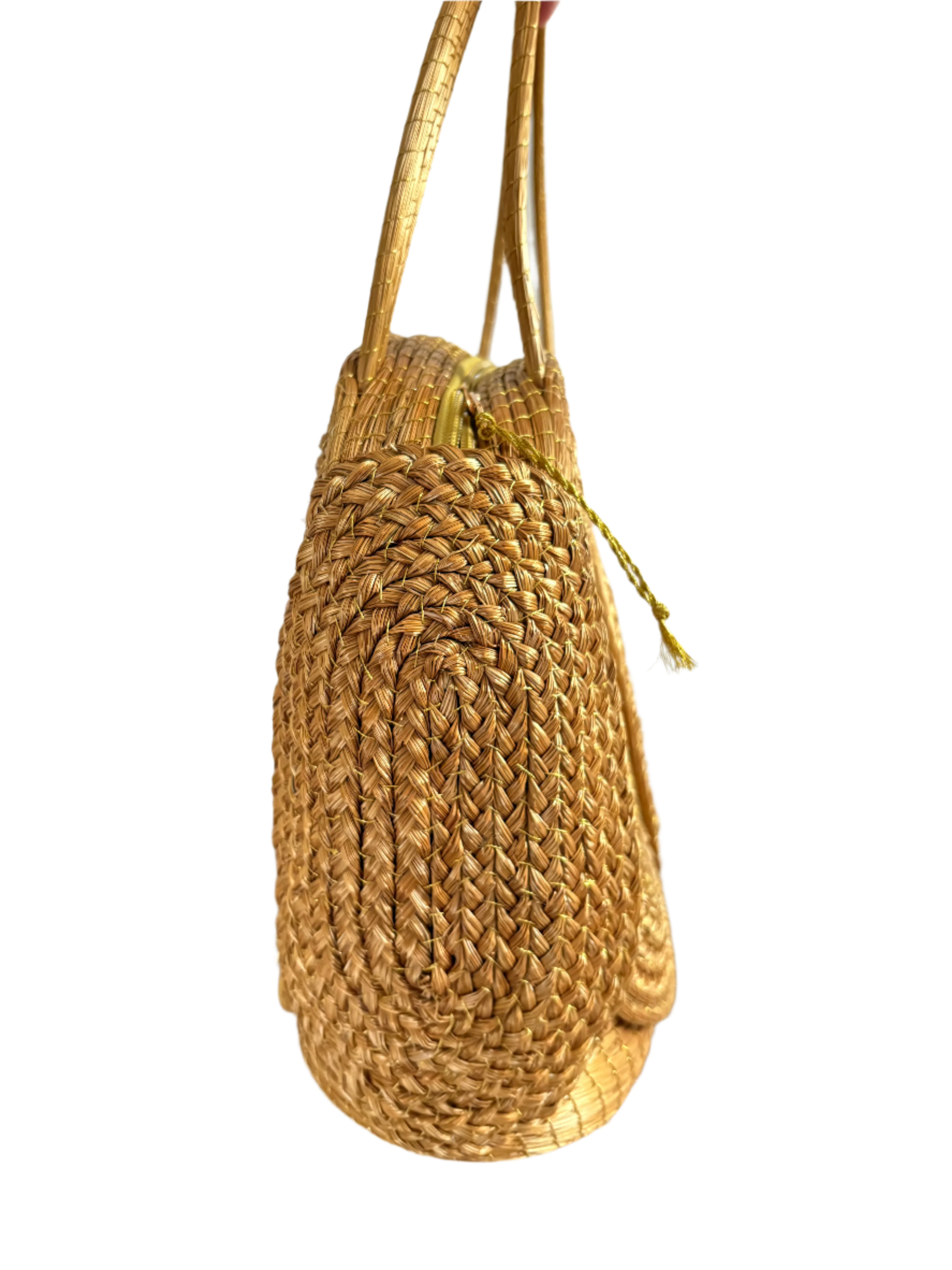 Raiz do Sol Bag — Large Handmade Capim Dourado Tote with Braided Detail