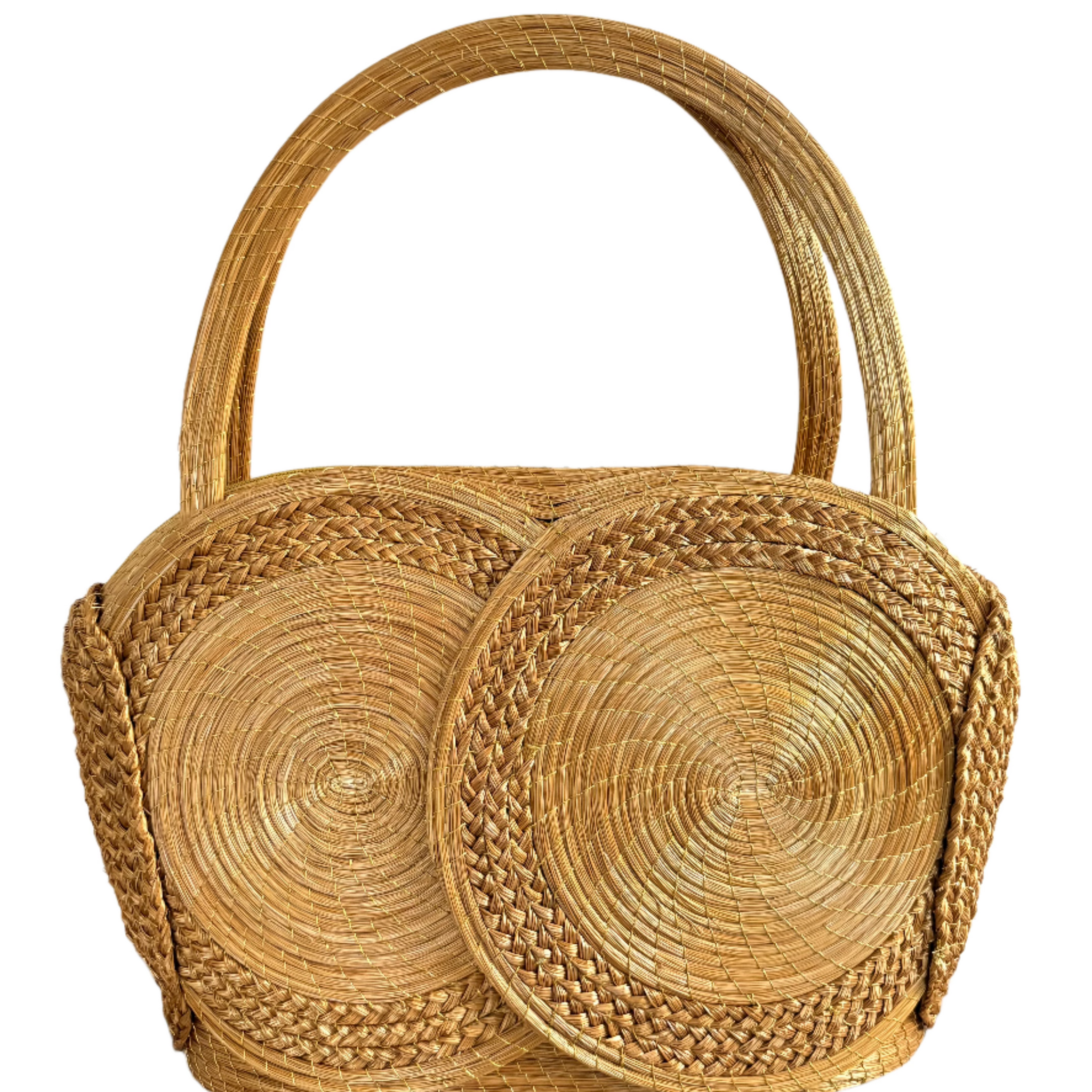 Raiz do Sol Bag — Large Handmade Capim Dourado Tote with Braided Detail