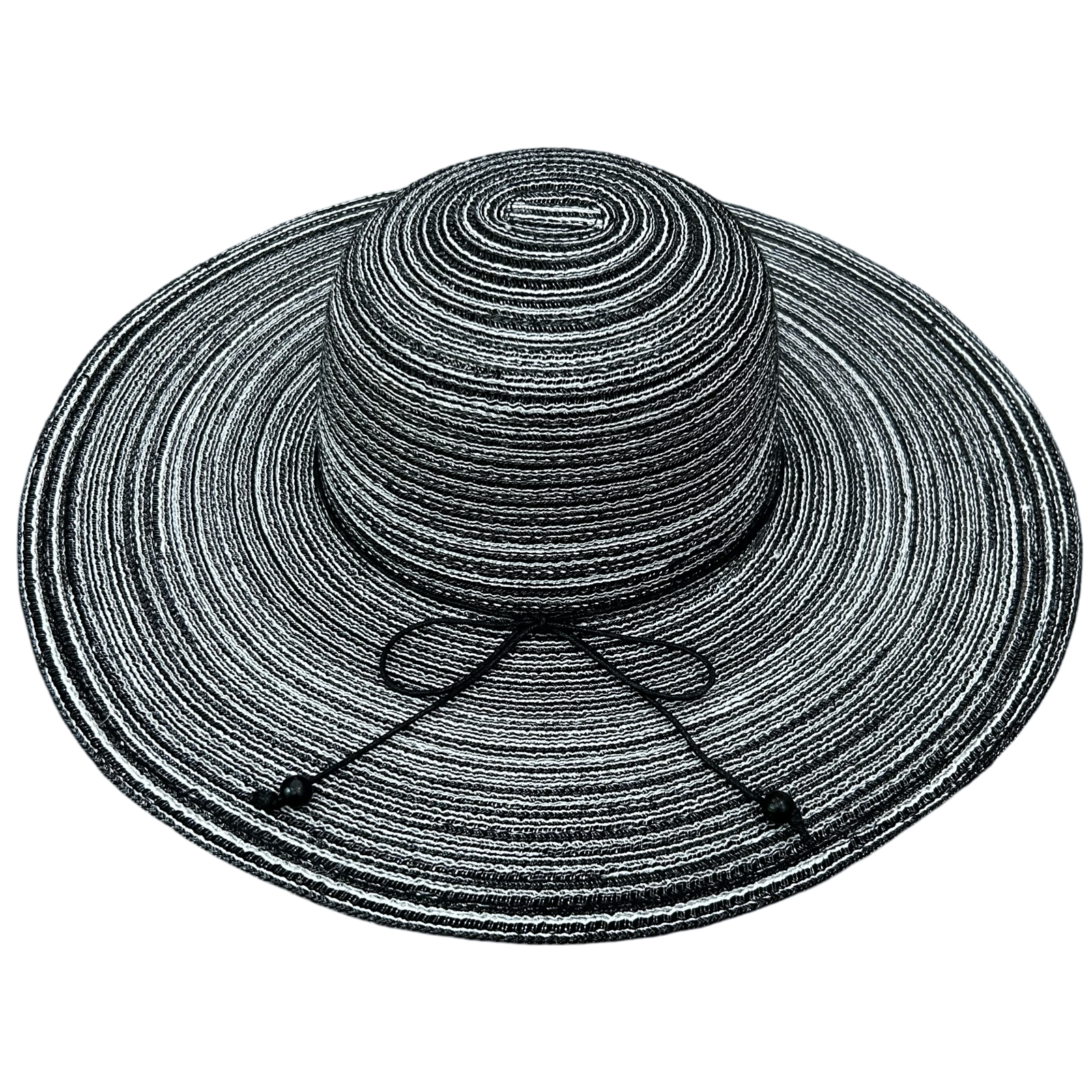 black white wide brim sun hat adjustable fit chic beach accessory AquaBrasil