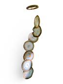 Natural Color Agate Geode Wind Chime - Medium Size