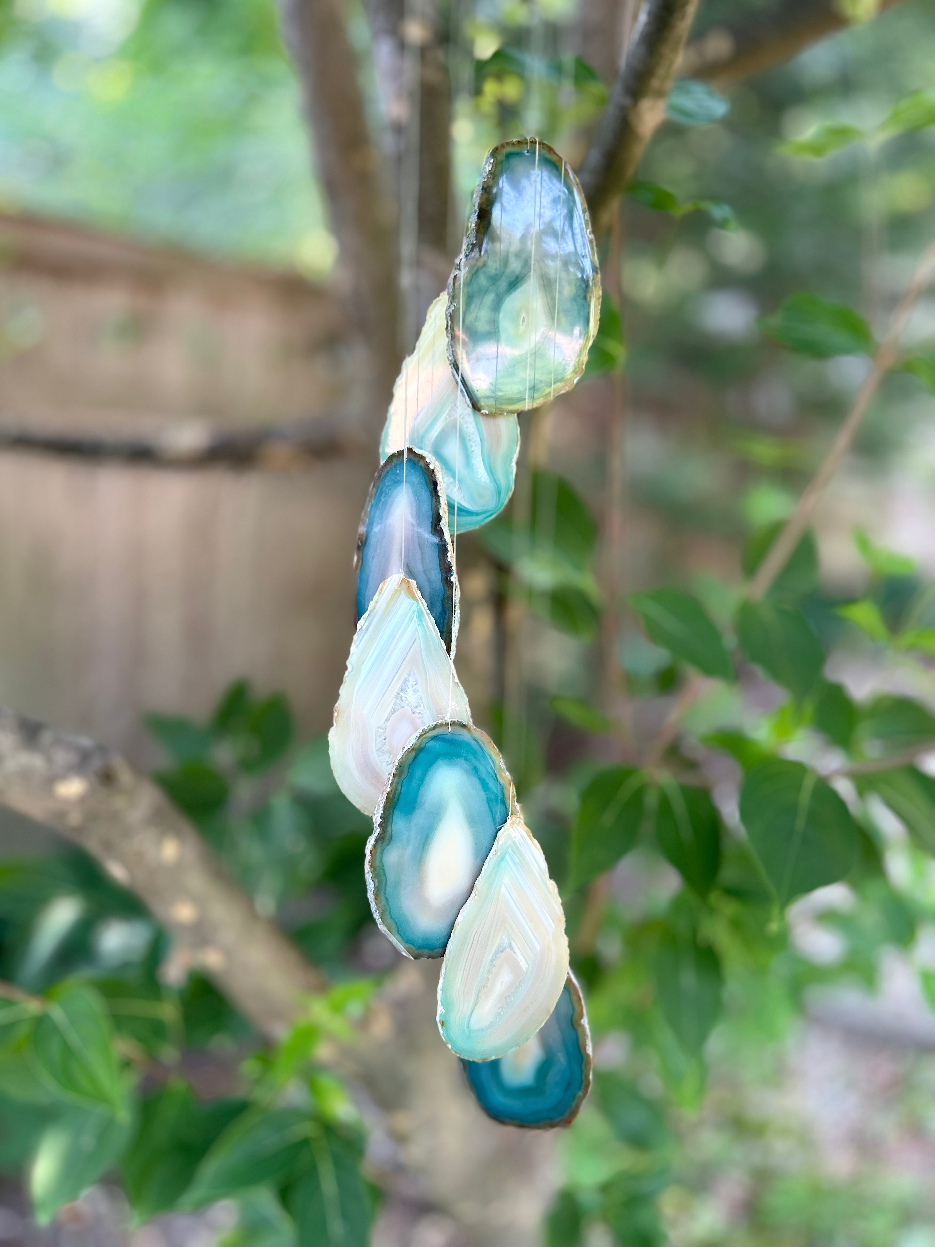 Green Agate Wind Chime - Medium Size