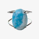 Larimar Cabochon Cuff Bracelet