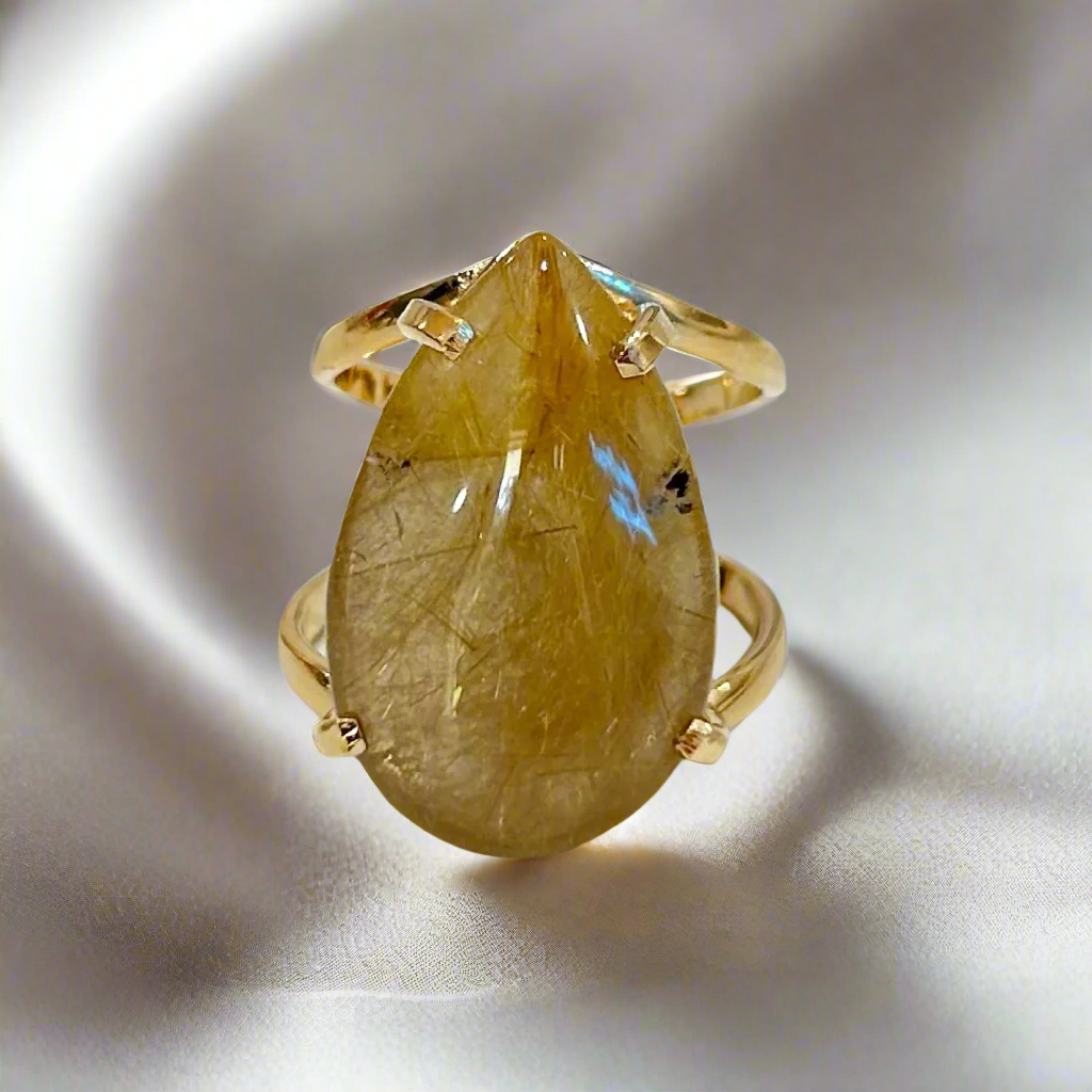 Rutilated Quartz Ring