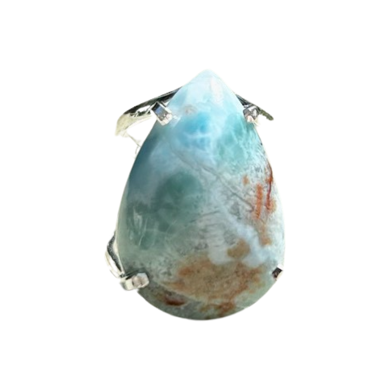 Larimar Cabochon Adjustable Ring