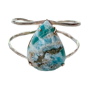 Larimar Cabochon Cuff Bracelet