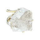 Clear Quartz Cocktail Ring – Silver-Plated, Adjustable & Hypoallergenic