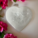 Hand Carved Heart-Shaped Selenite Charging Bowl