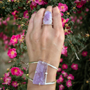 Amethyst Cuff Bracelet – Silver