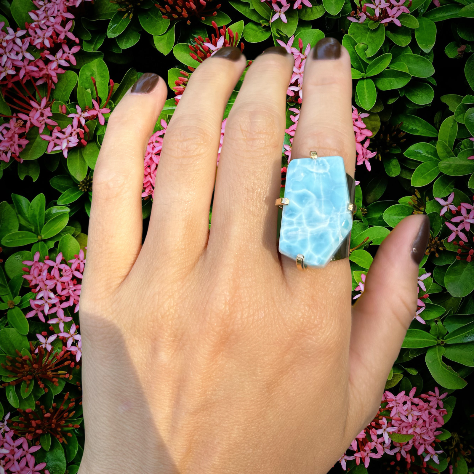 Larimar Cuff Ring