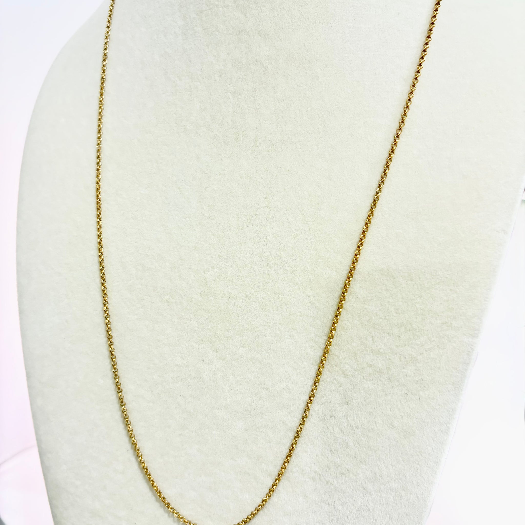 Italian Spiga Chain Necklace — 925 Sterling Silver Plated in Gold