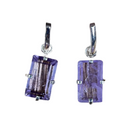 Amethyst Drop Earrings - Silver