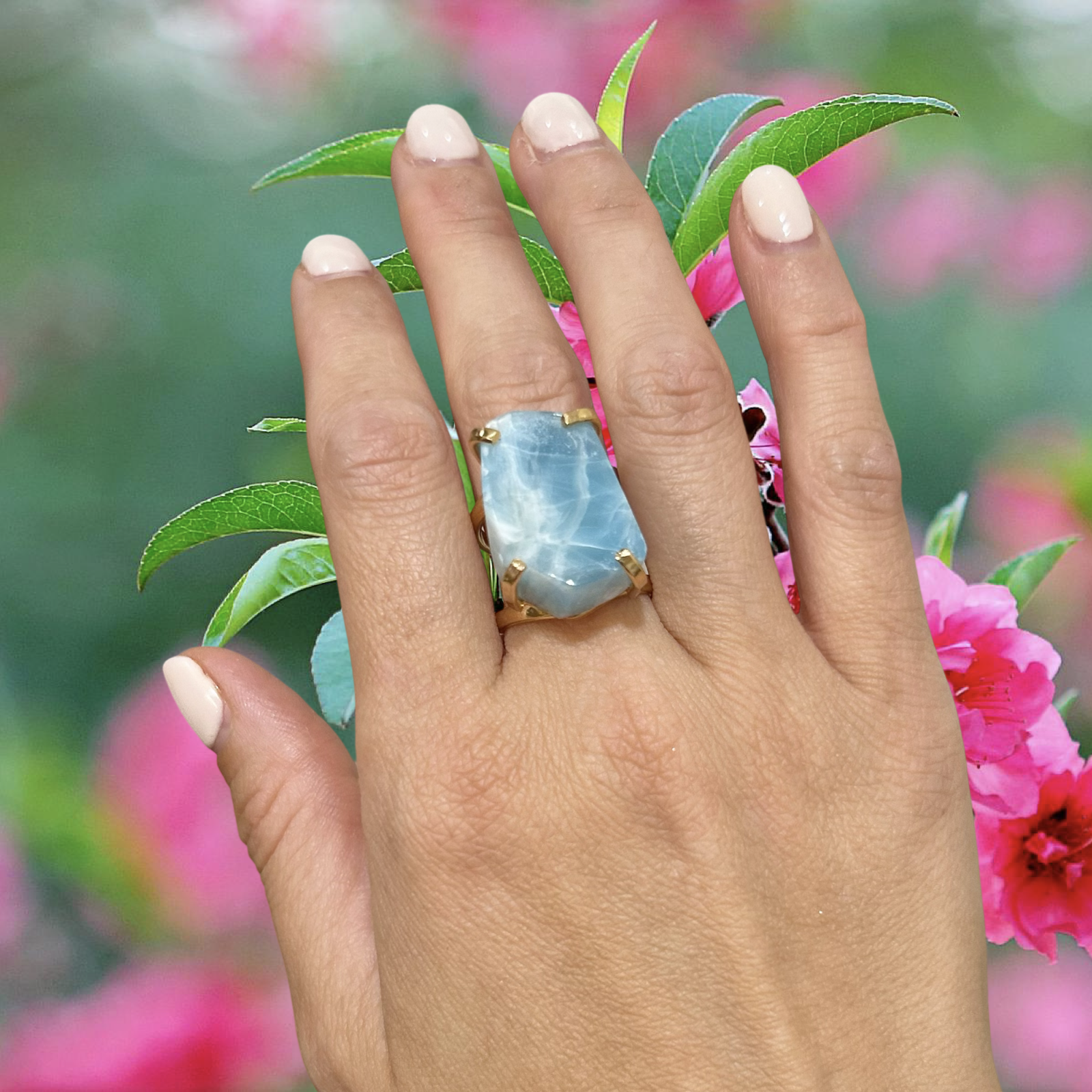 Larimar Statement Ring