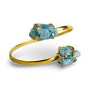 Aquamarine Open Bangle Bracelet