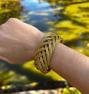 Essencia Bracelet Cuff - Golden Grass Design