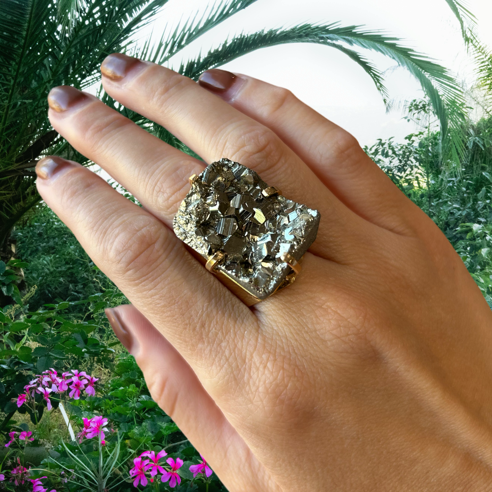 Pyrite Cuff Ring