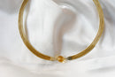 Golden Grass Choker with Natural Gemstones — Handwoven in Brazil with 18K Gold Plated Accents