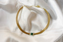 Golden Grass Choker with Natural Gemstones — Handwoven in Brazil with 18K Gold Plated Accents
