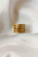 Eternity Ring — Golden Grass Spiral Design, Handwoven from Capim Dourado