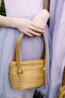 Aurinha Mini Bag — Handwoven Capim Dourado with Braided Detail & Zipper