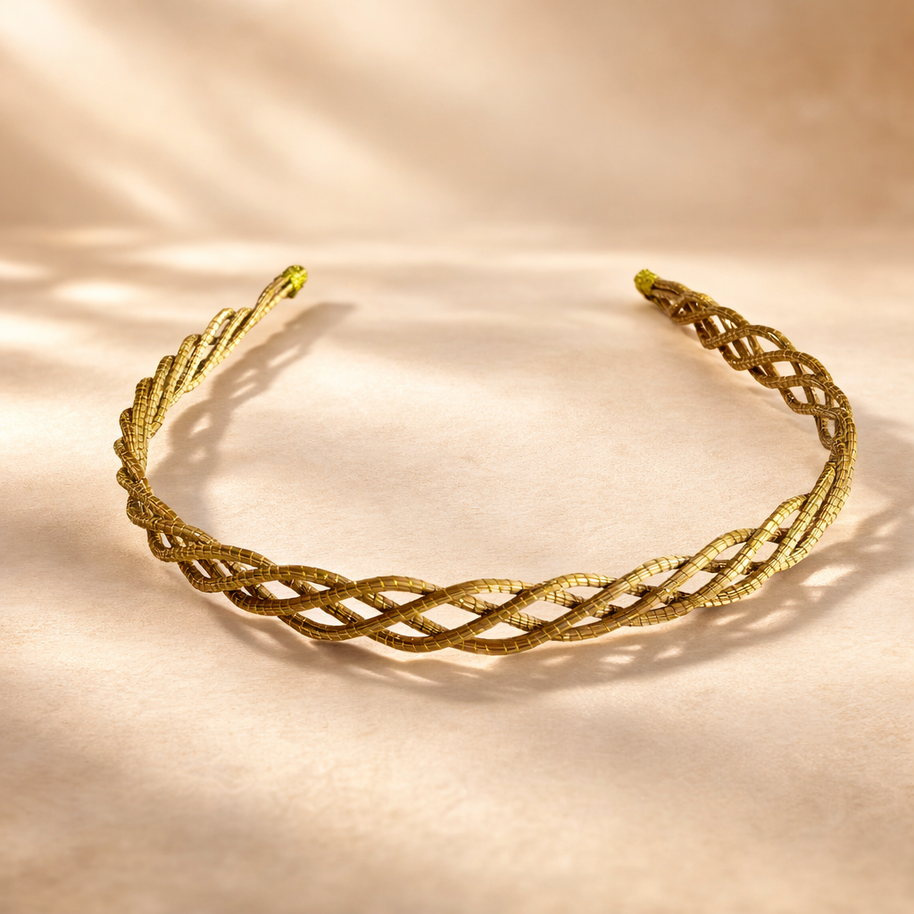Golden Grass Hand Braided Headband — Capim Dourado from Brazil