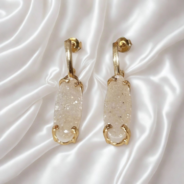 Geode drop earrings by AquaBrasil