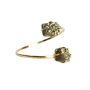 Dual Pyrite Open Bangle