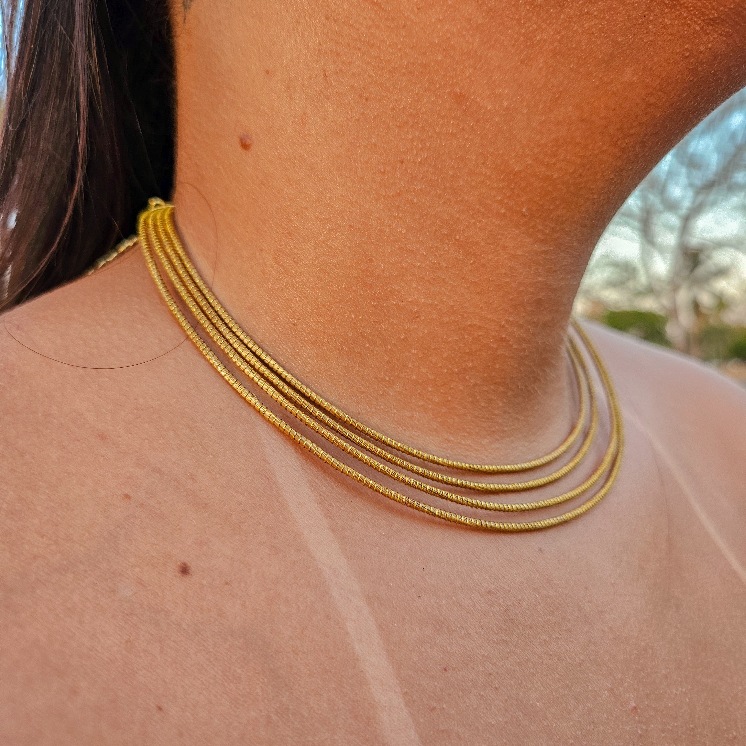 Choker of Four Elements Necklace - Golden Grass