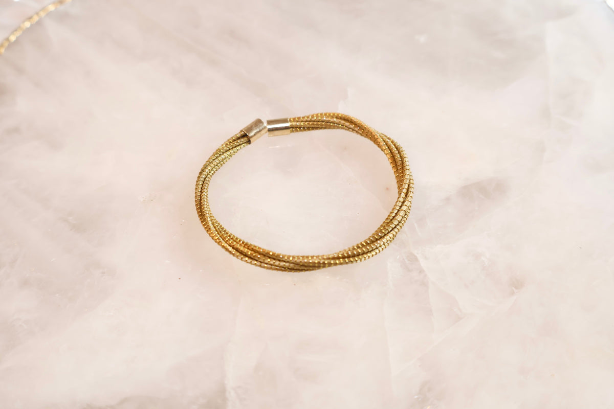 The Golden Bond Bracelet — Handwoven Brazilian Golden Grass