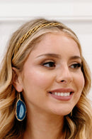 Agate Slice Dangle Earrings — Genuine Natural Stone with 18K Gold Plated Posts & Hand-Painted Edges
