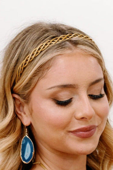 Golden Grass Hand Braided Headband — Capim Dourado from Brazil