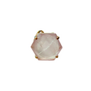 Rose Quartz Cocktail Ring — Large Hexagon Faceted Gemstone, 18K Gold Plated Statement Jewelry for Special Occasions